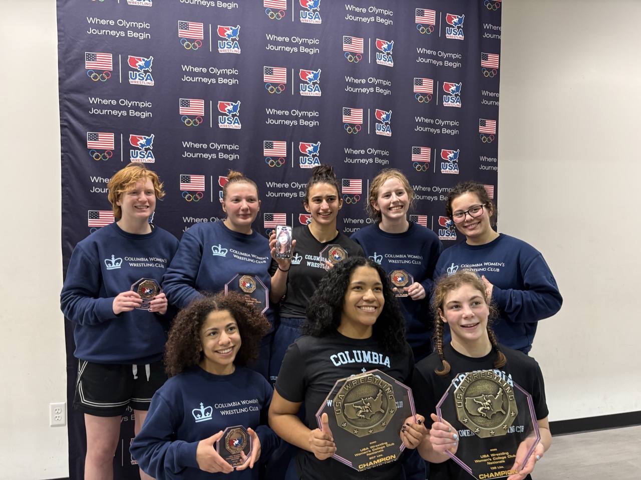 Mia Collins competing at the 2026 USA Wrestling Women's College Club National Championships